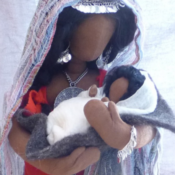 Baby Jesuskind zu biblischer Erzälhlfigur, Egli-Figur